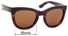 SFx Replacement Sunglass Lenses fits Smith Sidney - 55mm Wide