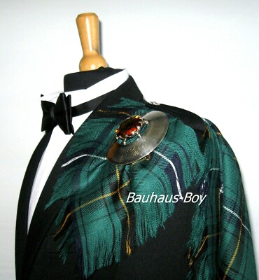 FLY PLAID TARTAN HENDERSON MODERN 16oz WORSTED WOOL KILT MADE IN SCOTLAND GENTS