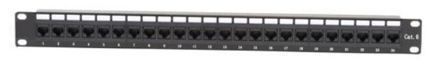 Patch Panel UTP Cat6 24 Porte 19" GIGRA LINE PP24UTP19 | Rack 1U Professionale