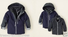 Childrens Place 3 In 1 Hooded Coat  Jacket  Size 12-18 Months  Navy  NWT 54