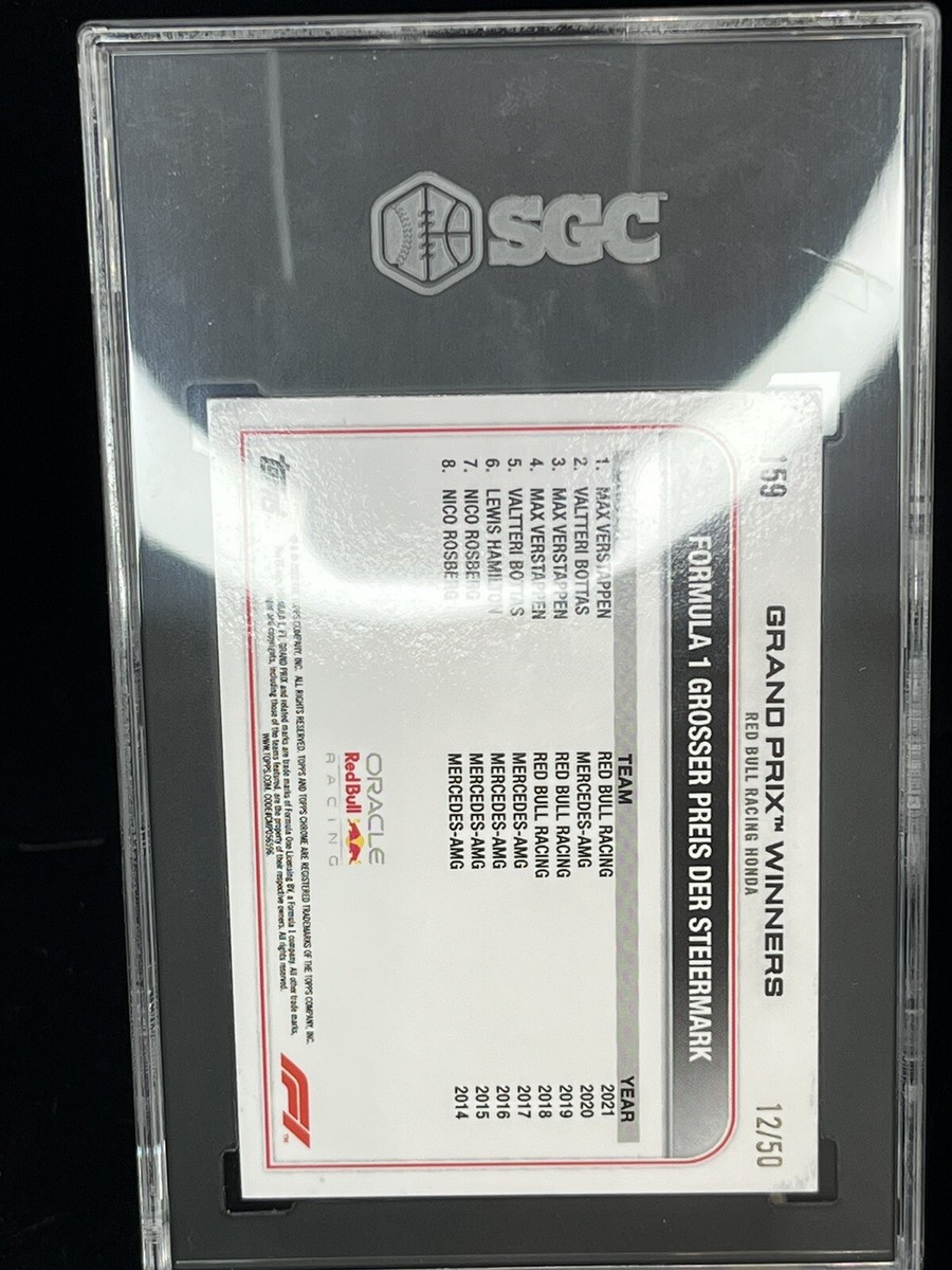 Max Verstappen SGC 10 Chrome F1 Grand Prix Winner Gold Wave
