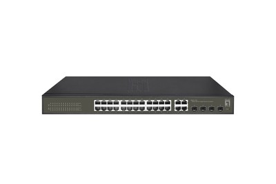 LevelOne Hilbert 28-Port Gigabit Smart Lite Switch, 24x RJ-45, 4x RJ-45/SFP