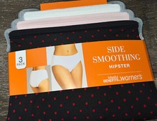 Warners Womens Hipster Underwear Panties Polyester Side Smoothing 3-Pair B 3XL