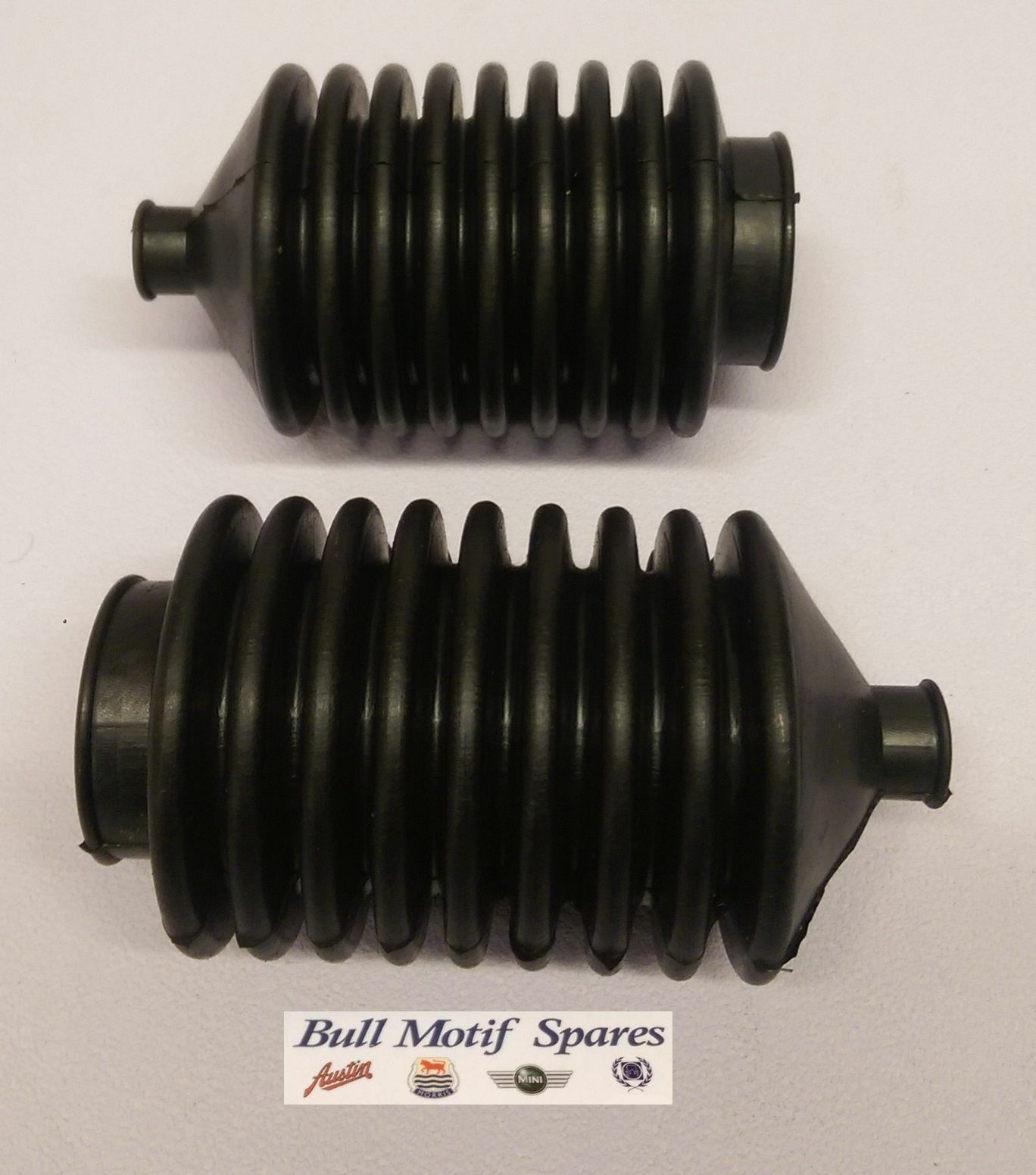 MORRIS MINOR STEERING RACK GAITERS(VASTLY SUPERIOR NITROL RUBBER)PAIR