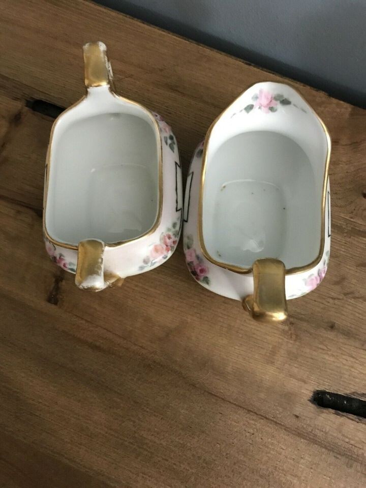 Antique Royal Bayreuth Bavaria China Sugar Creamer 2 Shakers Green Makers Mark eBay