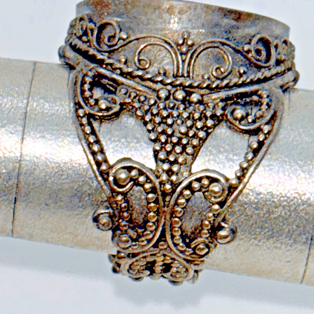 925 silver abalone shell statement ring large int… - image 3