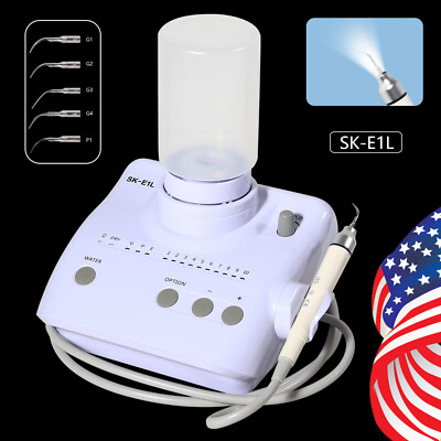 Dental Piezo Ultrasonic Scaler With 5 Tips & 2 bottles Fit EMS Cavitron-LED UPS