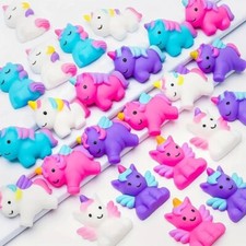 24pcs Unicorn Mini Mochi Squishy Fidget Toy Party Favors Kawaii Assorted