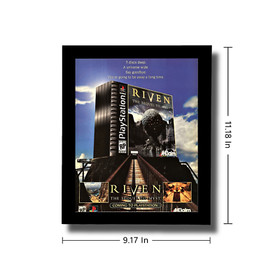 1997 Riven Framed Promo Ad/Poster Art Playstation PSone Sega Saturn Myst