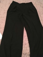 WOMANS 4 PETITE DARK NAVY PLEATED FRONT DRESS PANTS