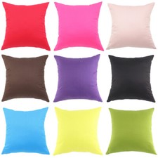Cushion Cover Cotton Blend Sofa Car Office Home Solid Color Large Pillowcase