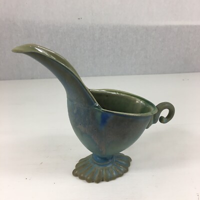 Vintage Studiokeramik Kanne Ewer Sauciere eingeprägte Sternmarke 19 cm hoch 