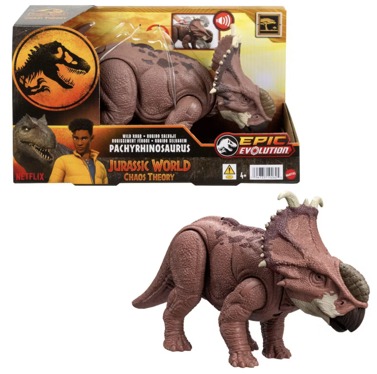 Jurassic World Wild Roar Pachyrhinosaurus Action Figure Toy New