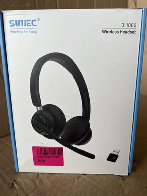 SUNITEC Bluetooth Headset with Microphone Wireless Headset with Noise Canceling 