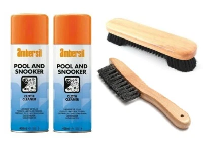 Pool Snooker Billiards Table Cloth Cleaning Kit 400ml Cloth Cleaner with Brushes - Image 1 of 4