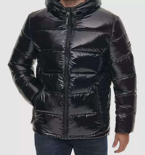 Men's high hotsell shine puffer coat