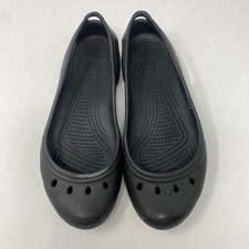 Crocs Shoes Black Iconic Comfort Slip On Kadee Ballet Flats Women's Size 7