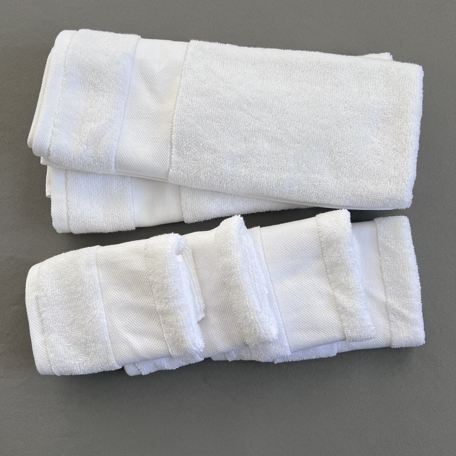 6 Ralph Lauren Wescott Hand Towels Washcloths Bath SET Sailcloth White 96 NEW eBay