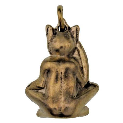 Vintage Lucky PIXIE Charm BRASS WIDECOMBE Pisky Piskie Pixy Pendant ref.147 - Foto 4 di 5