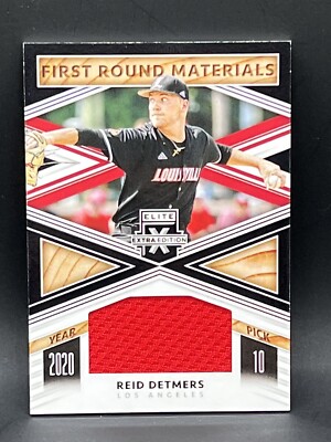 2020 Elite Extra Edition Rookie First Round Materials Jersey Relic Reid Detmers