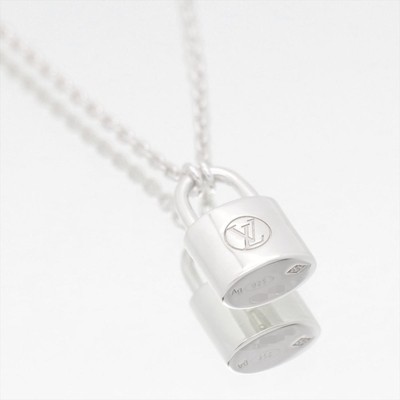 Louis Vuitton Necklace Pandantif Silver Lockit Ag925 Women