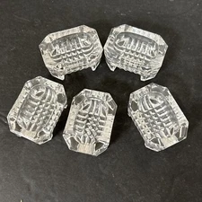 5-Vintage Individual Footed OPEN SALT CELLARS Clear Crystal Glass