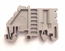 DIN Rail Terminal Block End Brackets 40 Quantity SS2 Dinkle Screw Beige Color
