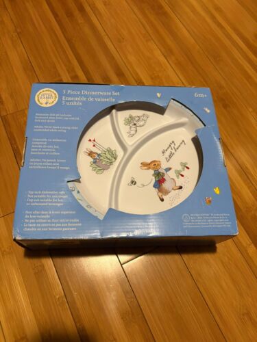 Kids Childrens Preferred Beatrix Potter Peter Rabbit 4 Piece Dinnerware Set New - Picture 6 of 10