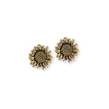 Sunflower Jewelry 14k Gold Handmade Sunflower Post Earrings SFTX2-EG
