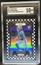 2023 Panini Prizm Jahmyr Gibbs Black and White Checker RC #331 Lions SGC 10