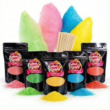Zuckerwatte Zucker Set 5 Sorten à 200g + 50 ...