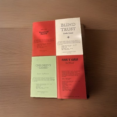 Scribner Crime Lot   4 Uncorrected Proofs   Mystery Thriller ARC Set   1980 VTG
