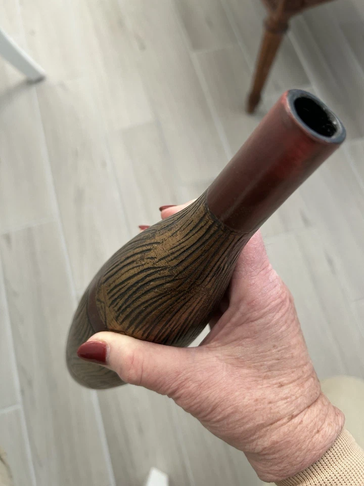 "Botella de cerámica rústica decorativa de 12""" Foto 3 de 4