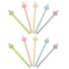20 Pcs Plastic Bird Cage Stand Macaron Color Perches Holders for Parakeet