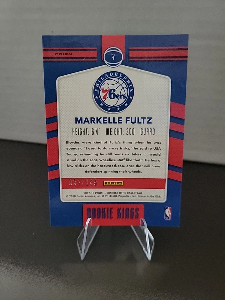 2017-18 Panini Donruss Optic - Rookie Markelle Fultz Lime Green Prizm 032/149 - Image 2 of 3