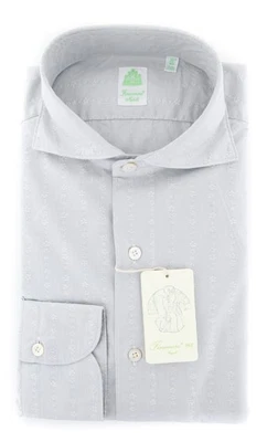 Finamore Napoli Gris Clair Déguisement Shirt-Extra Slim-15.75/40- (2018031213) - Photo 1/4