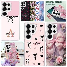 Bowknot Personalised Case For Samsung Galaxy S24 S25 S26 Ultra S23 Laser Cover