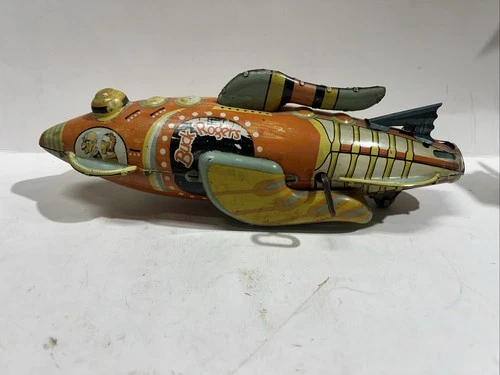 Antique Louis MARX & Co. BUCK ROGERS Rocket Police Patrol Wind-Up Toy WORKS!