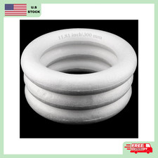 3 Pack 12 Inch Craft Foam Wreath, 2 Inch Thick White Polystyrene Foam Circles Ri