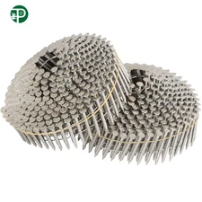 1200Pcs 1-1/4” ×.09” Stainless Steel Ring Shank Siding Nails 15 Degree Wire Coil