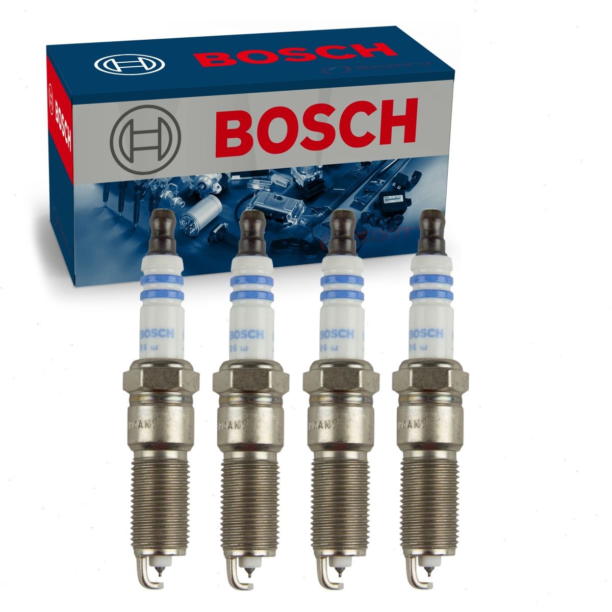 4 pc Bosch Double Iridium Spark Plugs for 2001-2003 Chrysler Voyager 2.4L L4 vb