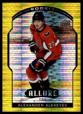 2020-21 Upper Deck Allure Yellow Taxi Alexander Alexeyev Rookie Washington