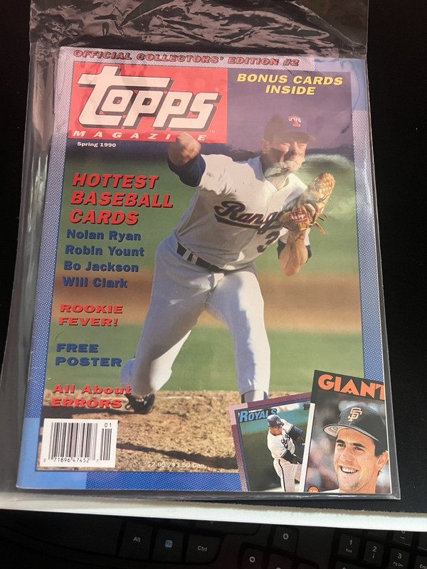 Topps Magazine Spring 1990 #2 Nolan Ryan Bo Jackson Complete