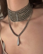 Christian Dior By John Galliano Maasai Choker - Silver