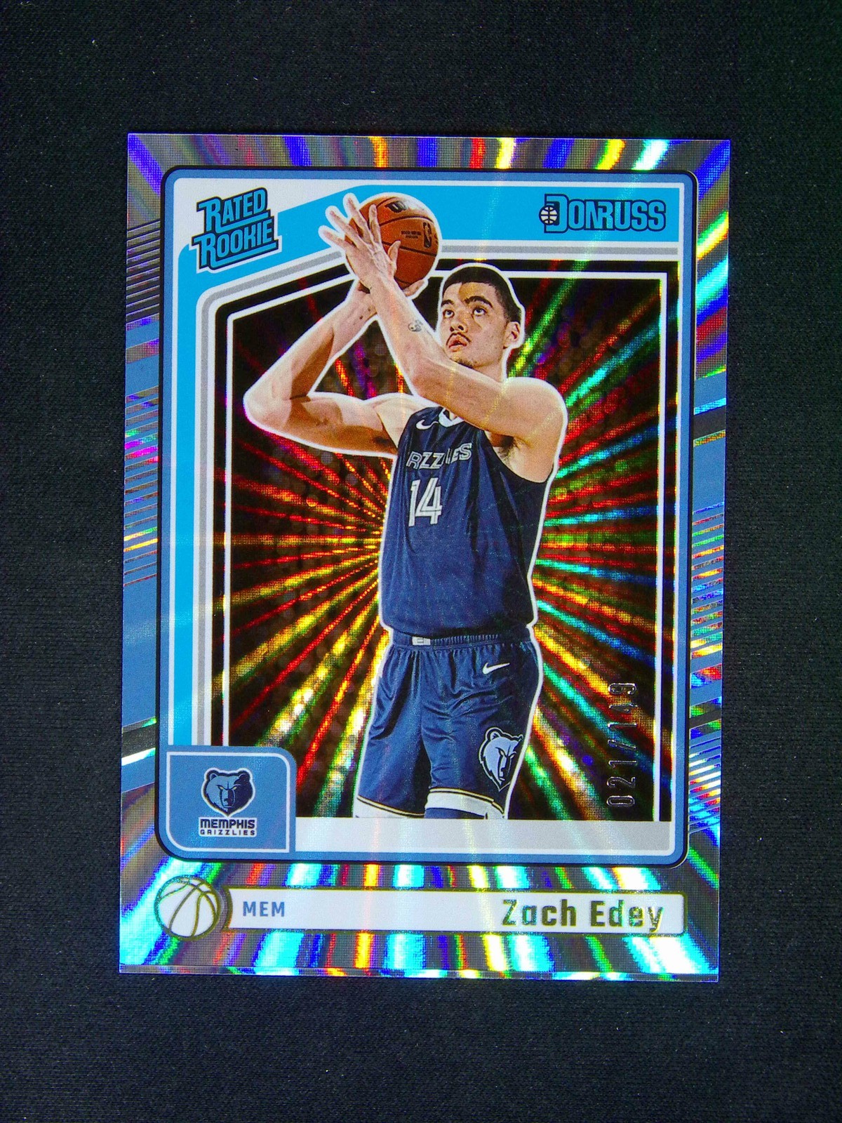 2024-25 Panini Donruss Zach Edey #239 RC Rated Rookie Holo Laser /149