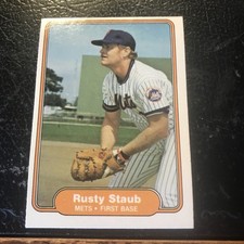 1982 Fleer Rusty Staub #536 New York Mets