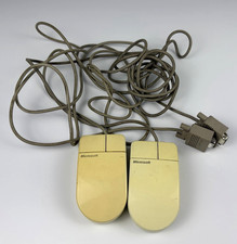 Lot of 2 Vintage Microsoft PS/2 Compatible Mouse 2-Button C3K5KCOMB Untested