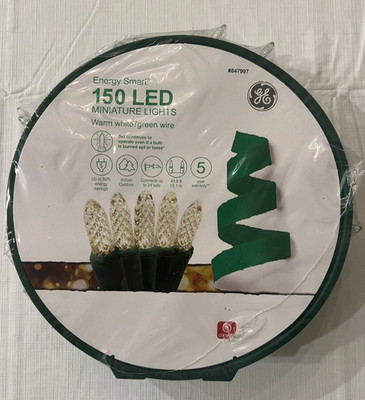 Energy Smart 150 Led Miniature Lights Warm White / Green Wire - New