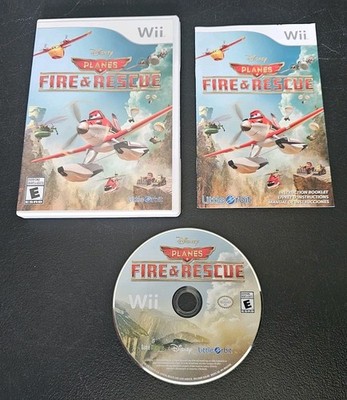 RARE!! NINTENDO WII PLANES FIRE & AND RESCUE GAME COMPLETE CIB DISNEY ORIGINAL 