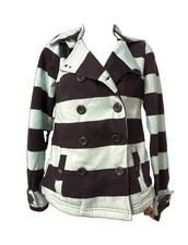 Wet Seal Womens Mint Green/Black Striped Peac...